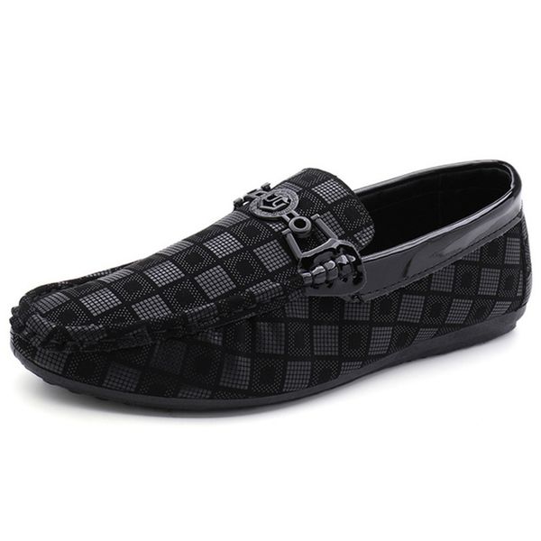 

plaid four seasons wild peas shoes breathable comfortable lightweight and soft men's casual shoes men's fashion sneakers, Black