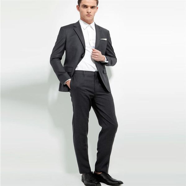 

costume homme mens suits (jacket+pants) casual business style slim fit for men 2 pcs groom tuxedos wedding prom party sale, White;black