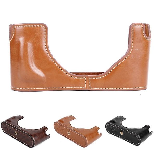 

bottom pu leather camera protector case base half cover for leica t / leica m9