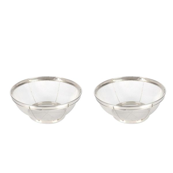 

2pcs stainless steel kitchen strainer fine mesh fruit vegetable basket