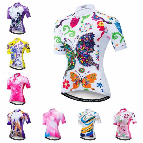 

cycling jersey 2020 women bike jerseys road mtb bicycle shirts ropa ciclismo maillot racing breathable girl cycle white, Black;red