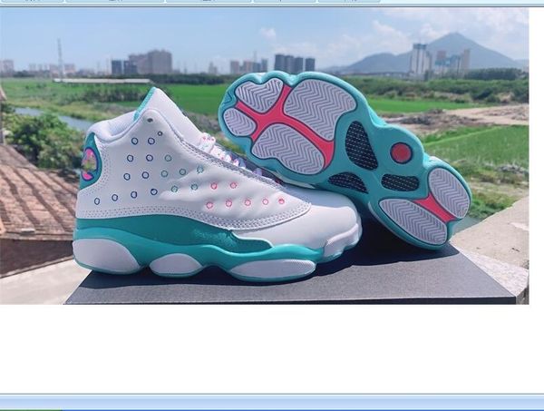 

2020 wmns 13s navy blue mandarin duck high gs aurora green leather breathable shoes outdoor shoes women men shoes size 36-47