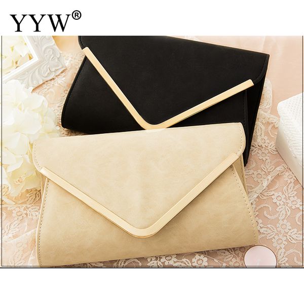 

2019 fashion lady messenger clutch purse evening envelope wallet women with metal for party banquet prom solid handbag girl