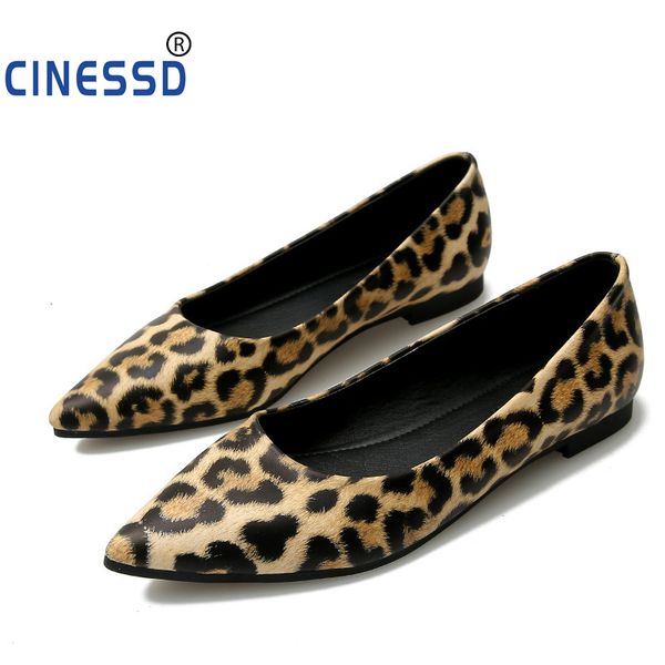 

big size 43 spring flats leopard loafers women shallow slip on pointed toe flat shoes lady casual woman loafers zapatos de muje, Black