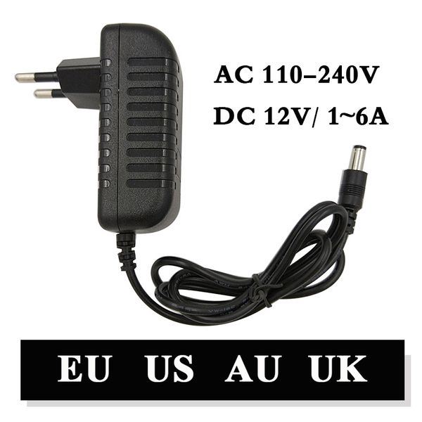 

110-240v ac to dc adapter 12v 1a 2a 3a 4a 5a 6a power adaptor charger universal switching supply 12 volt led light strip plug
