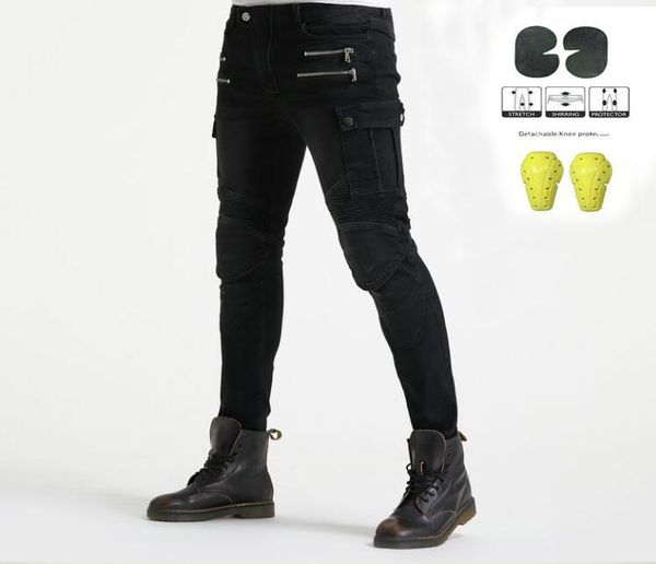 

motorcycle pants men moto jeans zipper with 4 hip pads riding touring motorbike trousers motocross zip pocket pants moto
