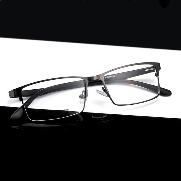 

wholesale-2019 spectacle frame men eyeglasses nerd computer optical prescription mclear lens glasses frame for male eyewear 9812, Black