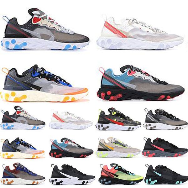 

men women reacts element 87 undercover running shoes designer 87s thea mesh breathable chaussure homme sneakers sports trainers shoe