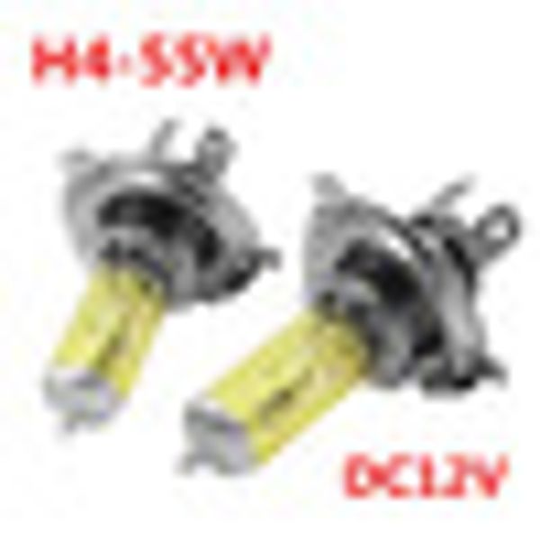 

2pcs upgrade h4 55w 5000k car xenon gas halogen lamp bulbs yellow headlight part