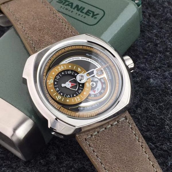 

Fa hion mechanical automatic watch for men 47mm friday q2 m3 port wri twatche men 82 7 movement watche