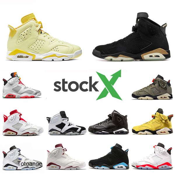 

stock x travis scotts 6 medium olive dmp 6s men basketball shoes floral washed denim infrared hare cactus jack mens sports designer sneakers