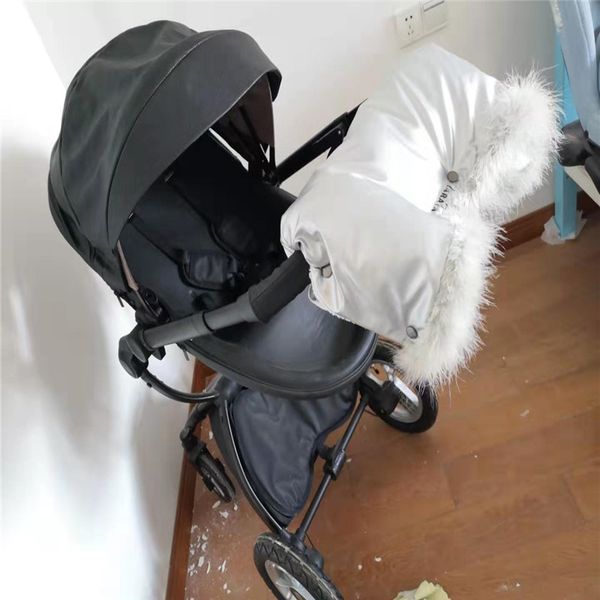 

warm hand stroller mittens baby strollers gloves soft inside fur with ture fur mom parm gloved stokk water proof mitten
