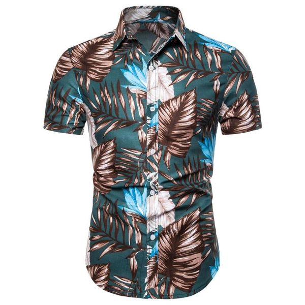 

ostrich 2020 slim shirt men short sleeve blouse fashion summer blouse men shirt linen shirts camisa masculina, White;black