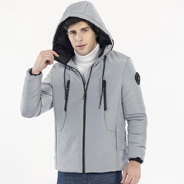 

jacket coat men's smart usb electric heating warm winter down zipper cotton pocket long sleeve jacket plus size streetwear, Black;brown