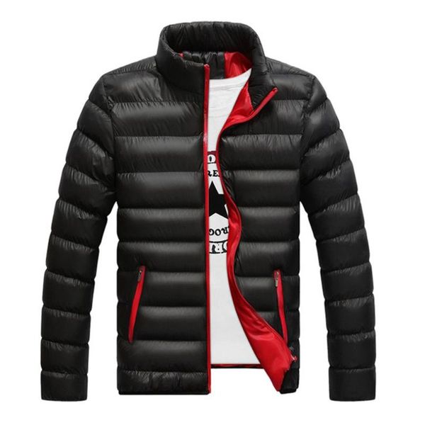 

winter men cotton jacket thickened parkas slim-cut warm padded overcoats stand collar male wind breaker outwear male cloth m-4l, Black