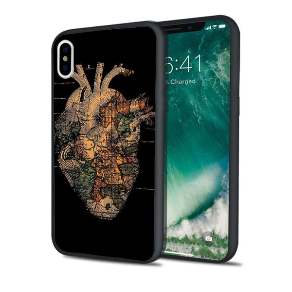 

capa lung map art case for iphone 11 pro xs max xr 8 7 6s plus 5s se 5 case soft silicone cover