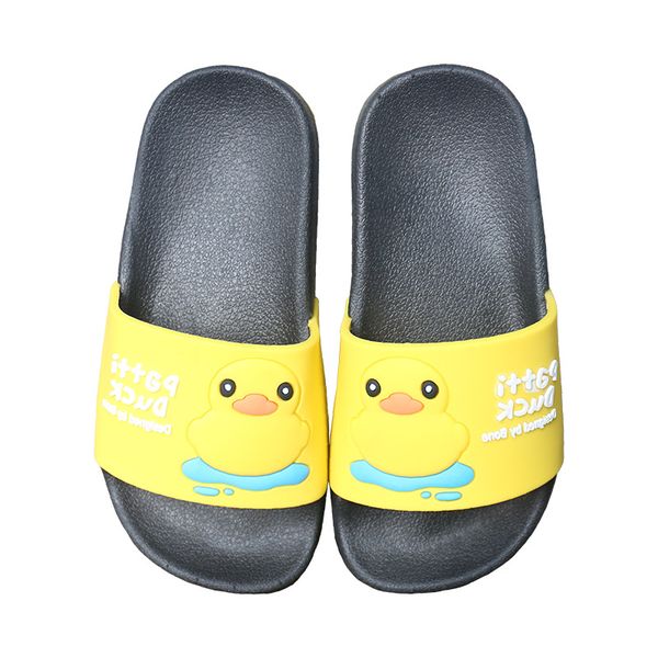 

summer childrens slippers new thick bottomed childrens middle and big boys and girls bathrooms antiskid lovely cartoon sandals, Black