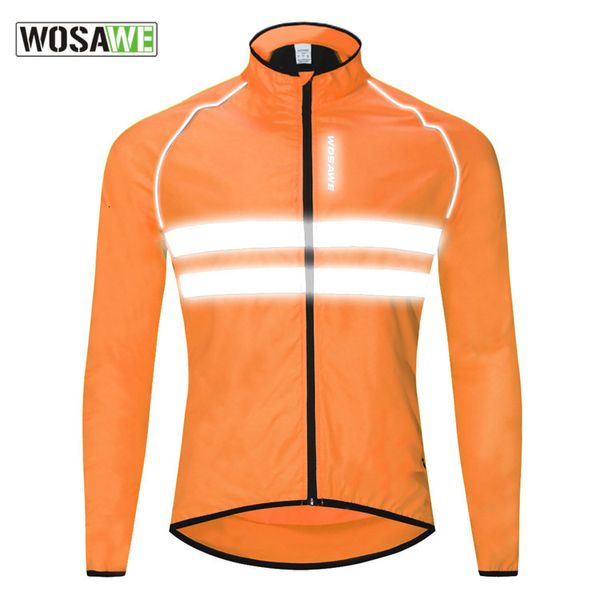 Wosawe A Mountain Country Highway Run Ride Gute Kleidung Langarmjacke Jacke Reflektieren Licht Abwehr Wasserspritzen Gehen Angeln Dienen