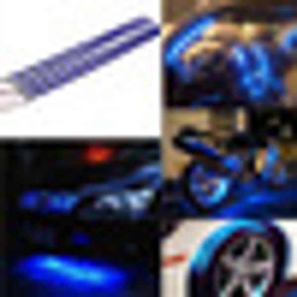 

blue 4x 15-led car interior light atmosphere decoration light neon lamp strips