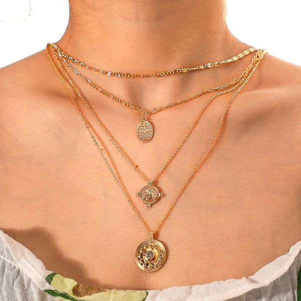 Women Jewellery Punk Style Multilayer Retro Necklace Chain Choker UK Seller