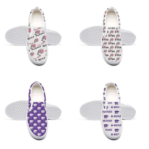 

casual utah utes football red canvas, unique non-slip shoes,design print classic limited,edition kansas state wildcats basketball, Black