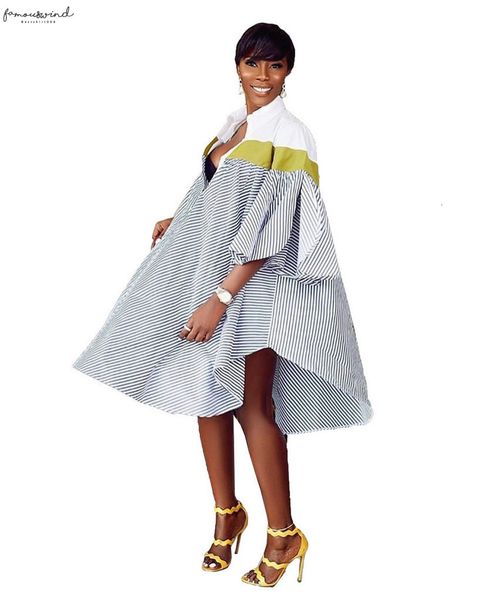 

2020 new women stripes splicing turn down neck loose wrist sleeve vintage blouses shirts dress fashion vestidos summer l8041, Black;gray