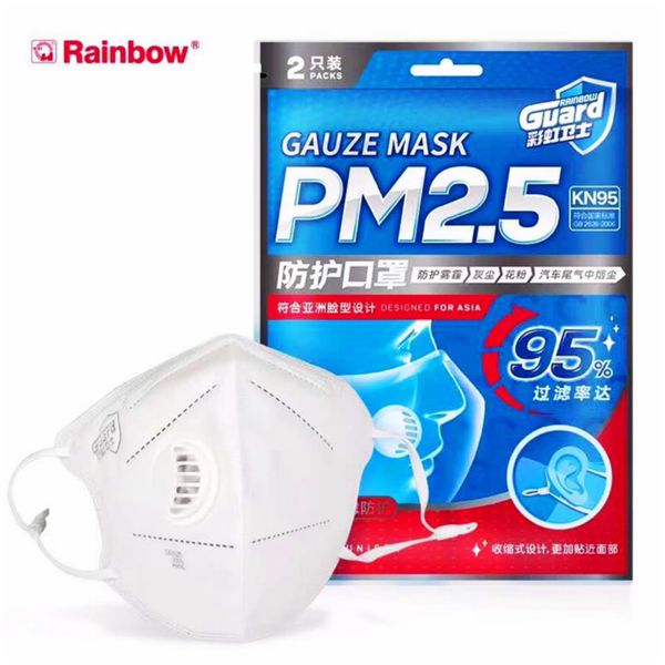 

24Hours готов! Радуга KN95 маска с клапаном FFP2 N95 маска верхнего качества РМ2,5 пыле Защитная маска для лица На складе