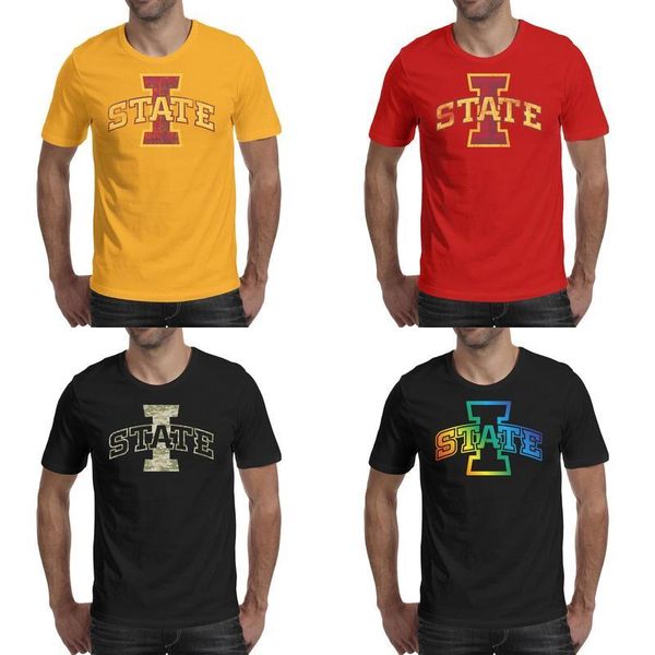 

мужская печать iowa state cyclones для баскетболагордовый радуга с логотипом черная футболка дизайн хип-хопа make a shirts party футбольный, White;black