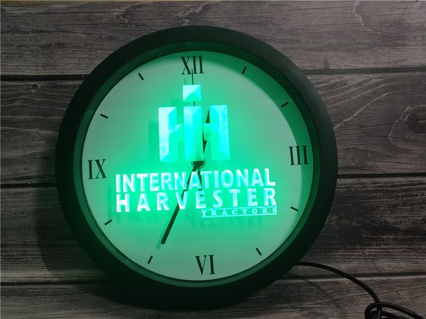 

0g133 international harvester tractor app rgb led neon light signs wall clock
