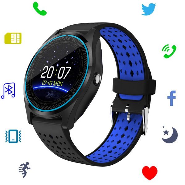 

bluetooth smartwatch built-in sim card slot call sync sport heart rate watch smart watches record sleep state for android