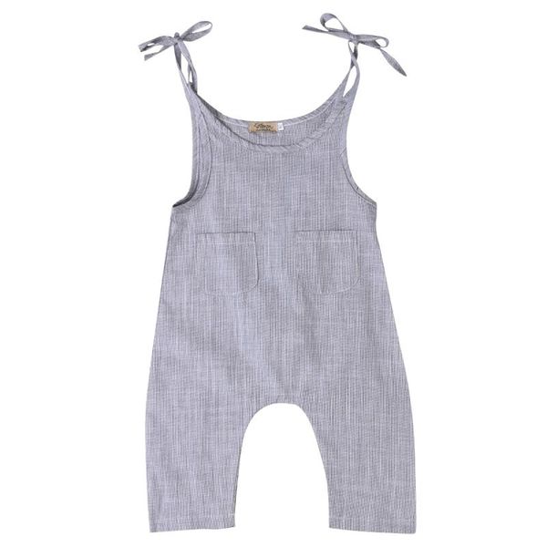 

summer newborn baby girl clothes cotton sleeveless striped romper infant boy girl jumpsuit kids clothes outfit, Blue