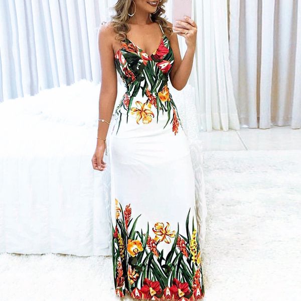 

women's dress fashion summer party evening slim fit v-neck sleeveless ladies long dresses, Black;gray