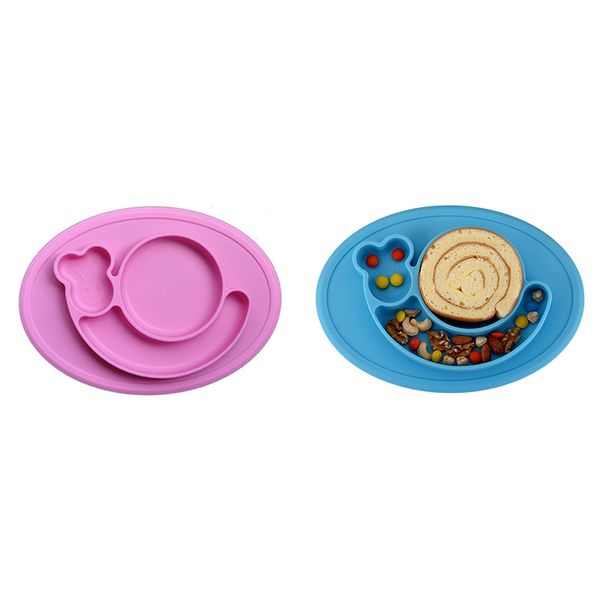 

infants silicone plate baby dishes feeding food plate tray for kid dinnerware set waterproof baby tableware placemat