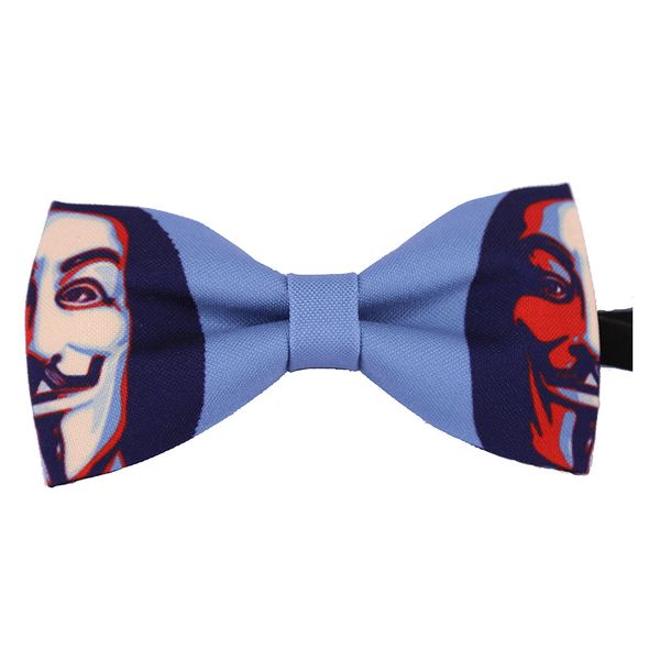 

fashion cartoon individual printed bow tie printed handmade creative children men skinny ties mens gift, Black;blue