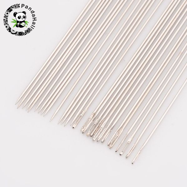 

75mm-160mm steel beading needles for threading string cord sewing jewelry craft making tool about 34pcs-38pcs/bag