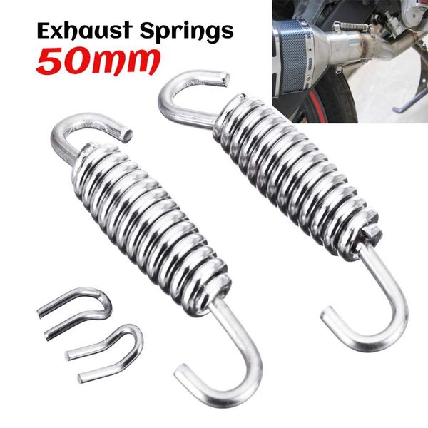 

2pcs 50mm/60mm/64mm motorcycle exhaust pipe muffler mounting spring hooks link pipes stainless steel