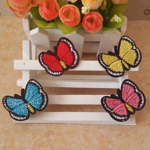 

ids set of 52 pcs iron on butterfly applique patches, sew on butterfly patches - embroidered appliques, repair and decorate clothing, bags, Black
