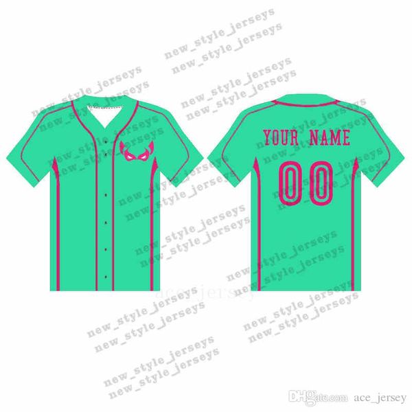 

96MAN Custom Baseball Jerseys Breathable 2019 Men youth Quick Dry Blue white Stitched M-XXXL Green Baseball Jerseys