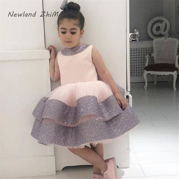 

cute 2020 length flower girl dresses scoop ball gown big bow little pageant girls first communion gowns party dress, Red;yellow