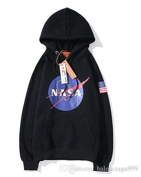 

2019 nasa нового luxury толстовка камень фуфайки мужчины женщина маска дизайнер hoodie hip hop mens designer lsland толстовка, Black