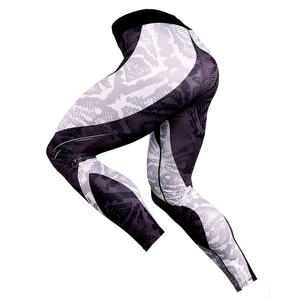 

men compression pants running quick dry tights men training fitness sport leggings gym jogging trousers sportswear bottoms, Black