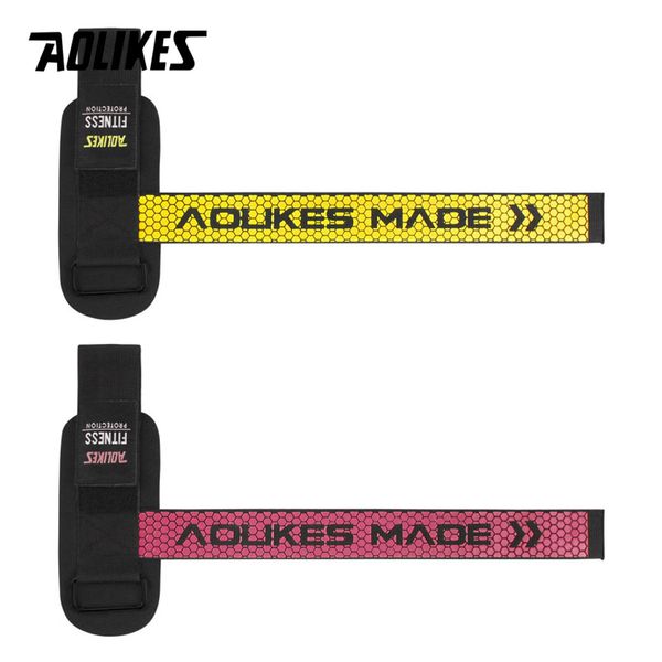 

aolikes 1 pair hand wraps sport wrist weight lifting strap powerlifting body building breathable wrist support 7633, Black;red