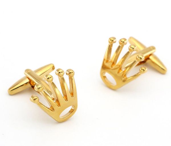 

golden & silver color option crown cuff links, Silver;golden