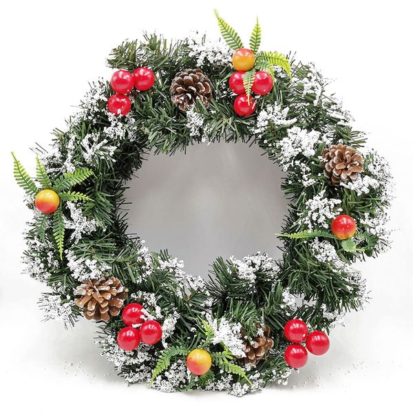 

christmas wreath with pine cones berries garland wall ornament for home decoration 20cm,30cm,40cm delicate