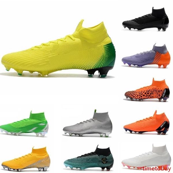 

mens mercurial superfly vi 360 elite ronaldo fg cr soccer shoes chaussures football boots high ankle soccer cleats