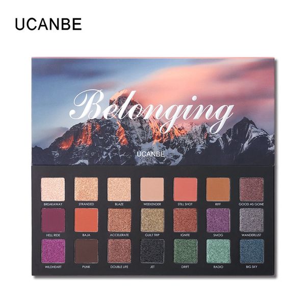 

ucanbe brand belonging shimmer matte eyeshadow makeup palette 21 colors glitter long lasting pigment eye shadow sombras cosmetic