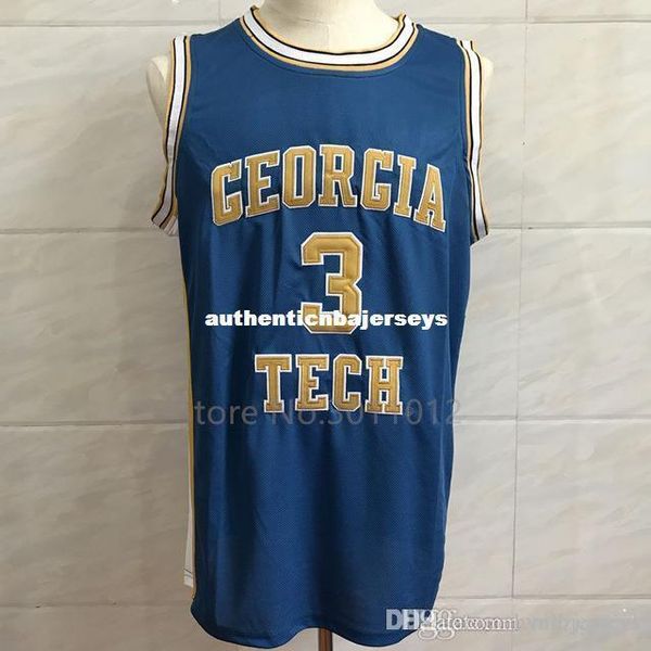 

stephon marbury georgia tech college basketball jersey embroidery stitched custom any number and name xs-6xl vest jerseys, Black;blue