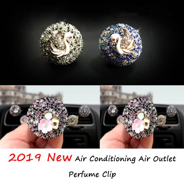 

2pcs car air freshen perfume air conditioner outlet perfume clip aroma diamond ball car interior decoration accessories styling