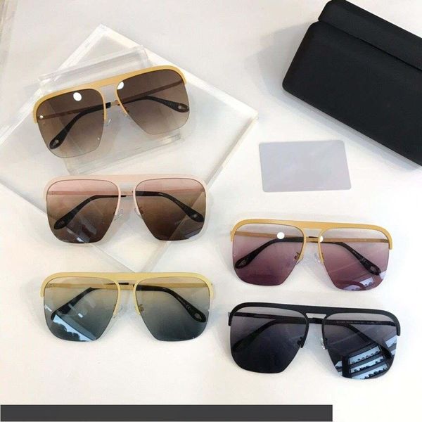 

luxury- солнцезащитные очки женщины hot top стиль sunglass для мужчин лето марка стекла uv400 с коробкой и марка логотип gv7146 новый, White;black