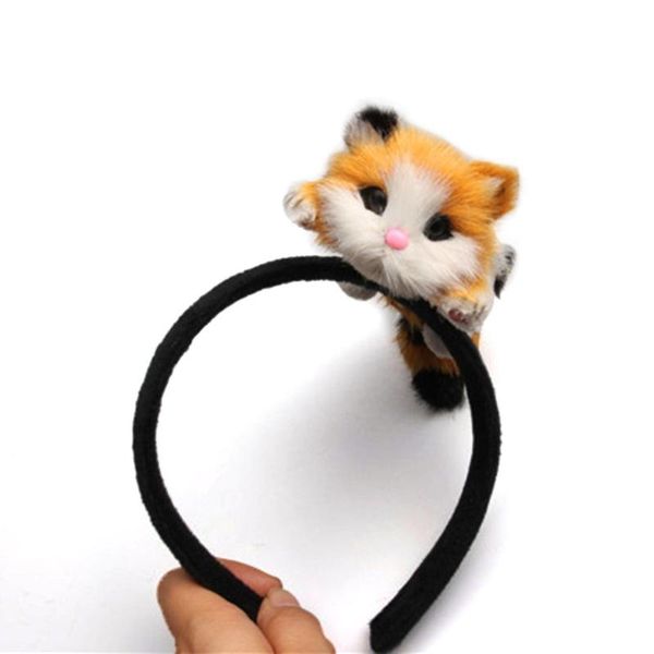 

lovely cat headband flannelette plush kitten hairband halloween chirsmas party headdress hair accessories for girls